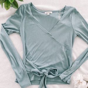SKY BLUE RIBBED LONGSLEEVE